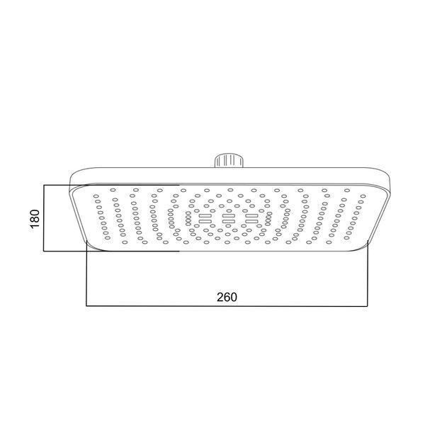 Лійка для верхнього душу Qtap Hlavova 260x180 мм прямокутна QTHLA107CRM45784 Chrome/Black SD00051908 фото