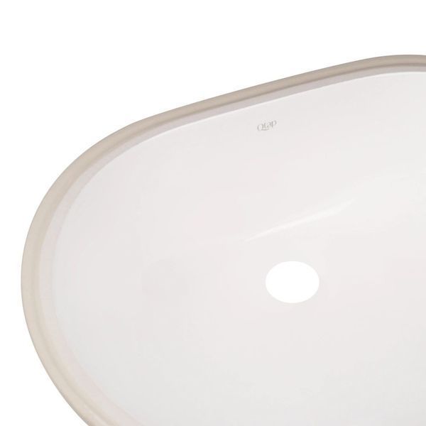 Комплект Qtap Stork: Раковина врізна овальна 560x395x195 мм White + Донний клапан PU02O SD00053418 фото