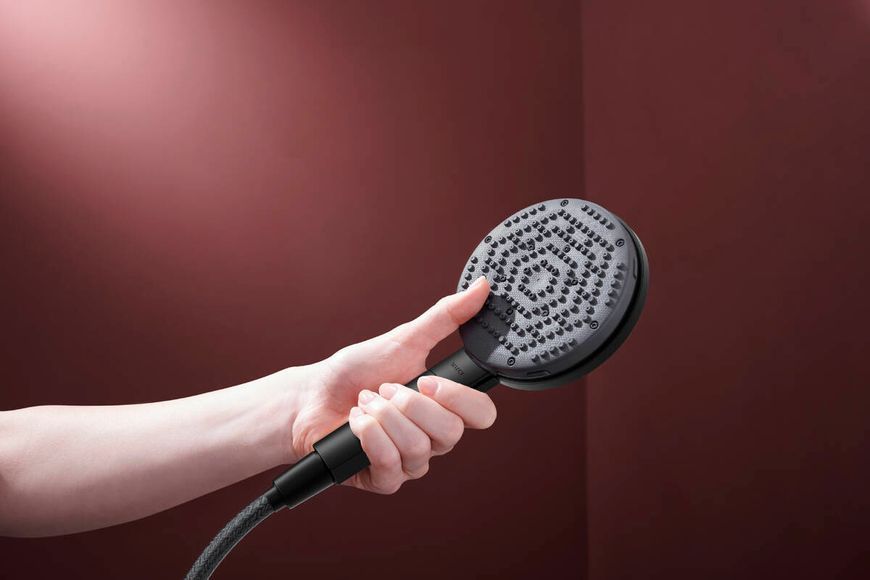 RAINDANCE ALIVE SELECT S душовий набір EcoSmart (ручний душ 3режими, шланг, тримач), чорний матовий 100501 фото