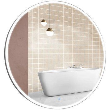 Дзеркало Аква Родос Lorenzo 27305 з LED-підсвічуванням 1000х1000 мм білий 576210 фото