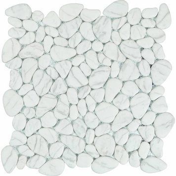 Мозаїка Mozaico De Lux V-Mos VL-425W White Stone Mosaic 28,5x28,5 см 404241 фото