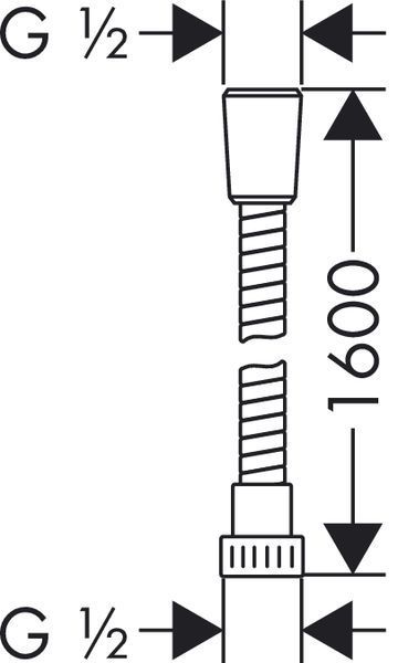 Metaflex``C 1.60 м - душовий шланг (хром) HANSGROHE 28266000 13116 фото
