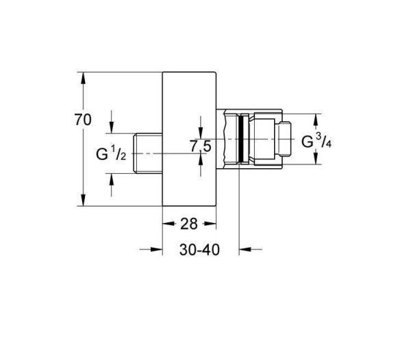 Grohe Чашка декоративная для душевого кронштейна з/ч 12888 фото