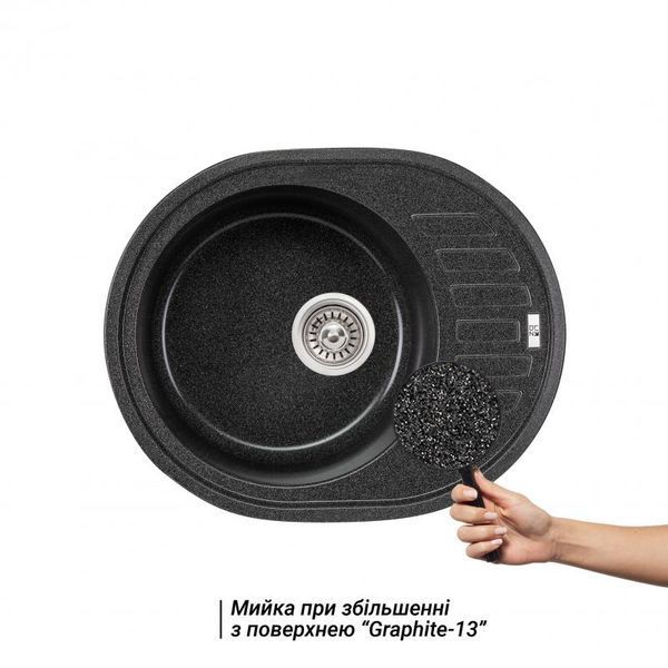 Кухонна мийка Lidz 620x500/200 GRF-13 (LIDZGRF13620500200) SD00043266 фото