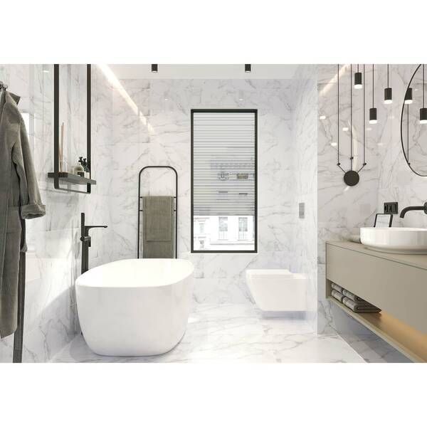 Плитка Golden Tile Marmo Bianco Белый G70051 30x60 см 479052 фото