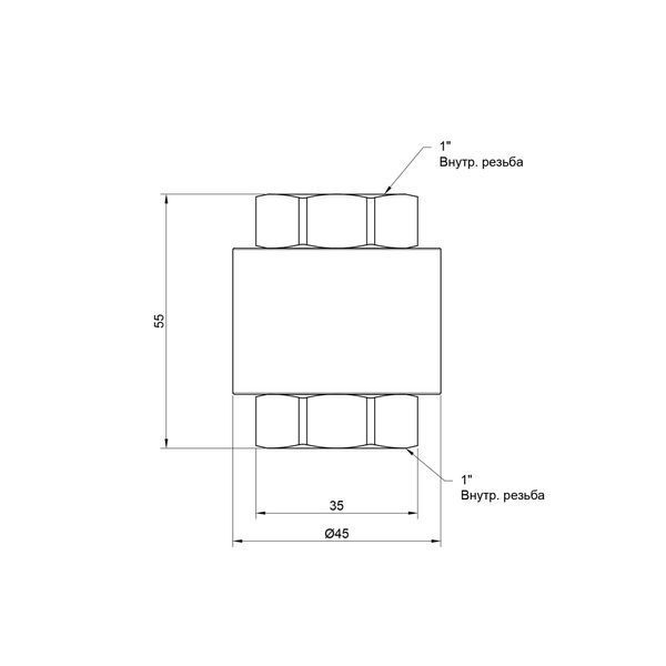 Обратный клапан SD Plus с латунным штоком 1" SD240W25 SD00006750 фото