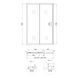 Душові двері в нішу Qtap Taurus CRM2012-13.C6 120-130x200 см, скло Clear 6 мм, покриття CalcLess SD00045297 фото 6
