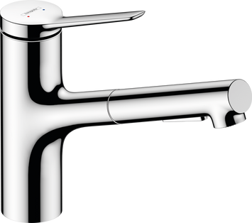 ZESIS M33 змішувач для кухні 150, 1jet , ECO з висувним виливом, колір хром 96194 фото