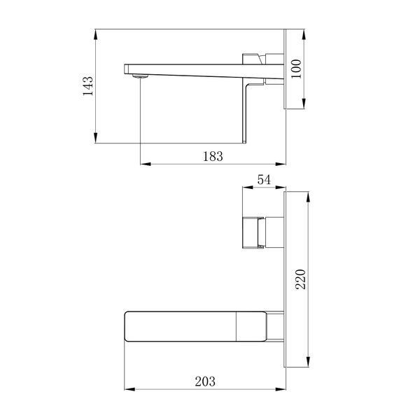 Змішувач для раковини Qtap Gemini прихованого монтажу QTGEM273GMB45695 Gunmetal Black PVD SD00051819 фото