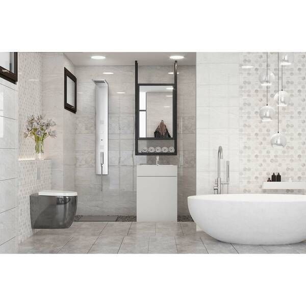 Плитка Golden Tile Marmo Milano Hexagon Светло-Серый 8Мg151 30x60 см 479058 фото
