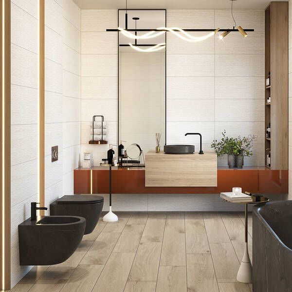 Плитка Ceramica Deseo Pris.Rlv Vein Easton Marfil 30x90 см 596535 фото