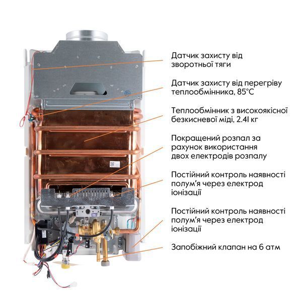 Колонка газова димохідна Thermo Alliance JSD20-10QB 10 л EURO SD00024548 фото