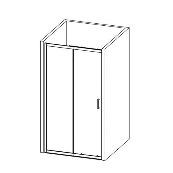 Душевая дверь в нишу Qtap Taurus CRM2013-14.C6 130-140x200 см, стекло Clear 6 мм, покрытие CalcLess SD00045298 фото