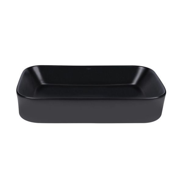 Комплект Qtap Scorpio: Раковина накладна прамокутна 550х390х120 мм Matt Black + Донний клапан PU03 SD00053422 фото