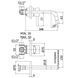 LIG007ST70 LIGHT Змішувач для раковини зі стіни, вилив 245 мм, steel looking (1 сорт) 464033 фото 2