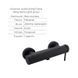 Комплект для душа Qtap Robin Black: Смесители QTROB4060102B+QTROB1060M102B+Держатель QT829910842854OB+Шланг QT054BL43074+Лейка QTRUC125BLM45776 SD00054259 фото 3