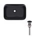 Комплект Qtap Scorpio: Раковина накладна прамокутна 550х390х120 мм Matt Black + Донний клапан PU03 SD00053422 фото 1
