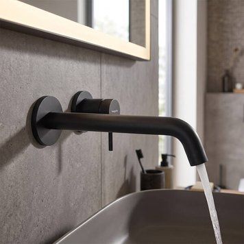 Змішувач прихованого монтажу для раковини Hansgrohe Tecturis S 73351340 22,5 см, чорний хром брашований 608662 фото