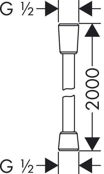 Isiflex``B - душевой шланг высокая гибкость 2,00 м, (хром) HANSGROHE 28274000 13137 фото