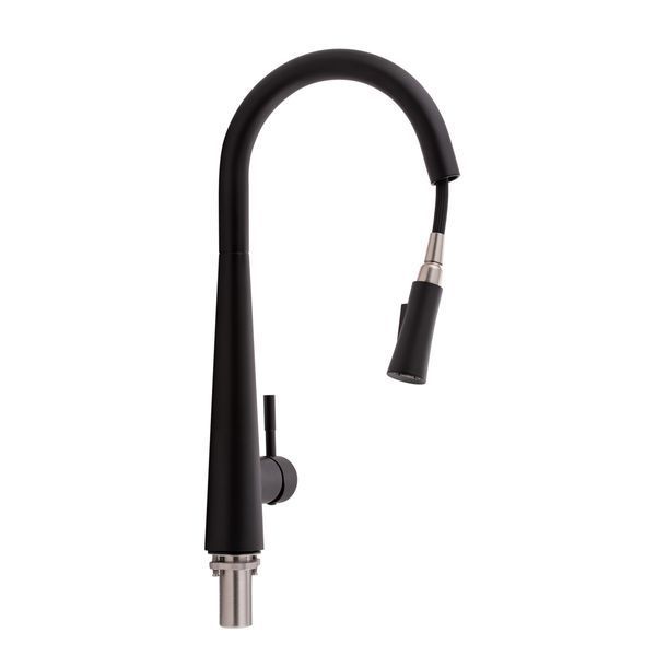 Смеситель для кухни Qtap Evicka с выдвижным изливом QTEVI9135103UB Black Matt SD00042268 фото