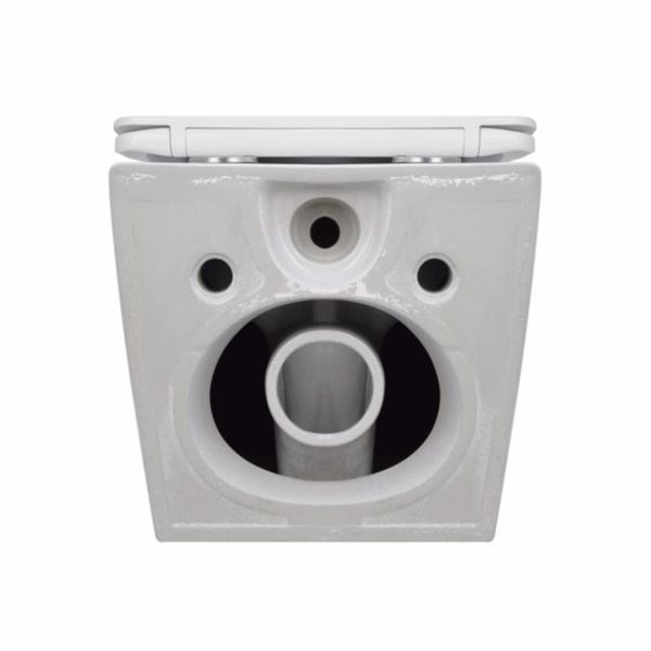 Унітаз підвісний Jay Rimless 485&times;360&times;320 мм, White, з сидінням Slim Duroplast/ Soft-close/ Quick Relase QT07335177RW Qtap SD00054231 фото