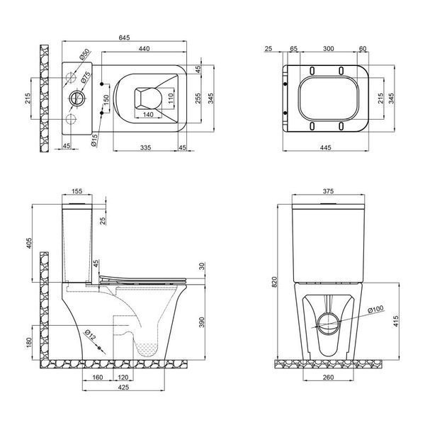 Бачок для унитаза Qtap Kalao QT08221213AW1 SD00050379 фото