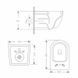 Унітаз підвісний Jay Rimless 485&times;360&times;320 мм, White, з сидінням Slim Duroplast/ Soft-close/ Quick Relase QT07335177RW Qtap SD00054231 фото 2