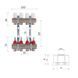 Комплект: Thermo Alliance Standart Колектор латунний з витратомірами 1"х4 SD235W4 + SD Євроконус 3/4''х16&times;2 SD346 SD00055009 фото 2
