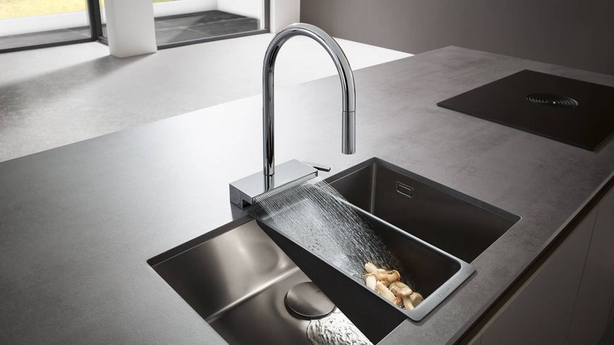 AQUNO SELECT M81змiшувач для кухнi 170, одноважiльний, з висувним душем, 3jet, sBox, хром 74873 фото
