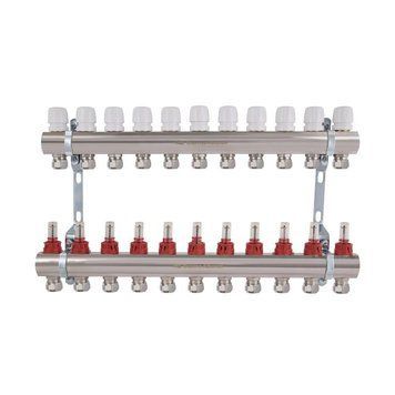 Коллектор латунный с расходомерами и евроконусами Thermo Alliance Standart 1" на 11 выходов TAS235W11E SD00055274 фото
