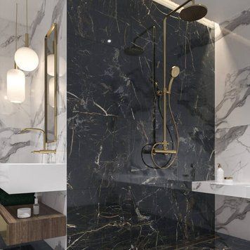 Керамограніт Cerrad Gres Marquina Gold Poler 59,7х119,7 см 467026 фото