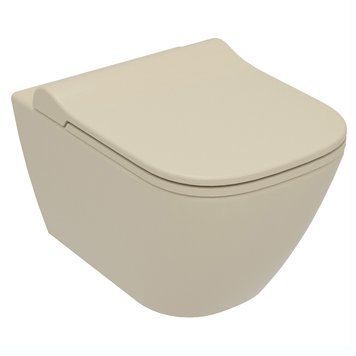 SOLO Rimless унитаз подвесной, сидение жесткое Slim slow-closing 51*35,5*33 см, цвет капучино мат 78963 фото