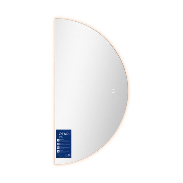 Дзеркало Qtap Taurus HR800 з LED-підсвічуванням Touch, з антизапотіванням, з димером, рег. темп. кольору (3000-6500K) QTTAUHR800 SD00055398 фото
