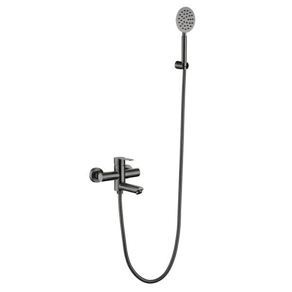 Смеситель для ванны Brinex Pure 006 с поворотным изливом (с душевым гарнитуром) Graphite BRIPUR006GRP SD00053176 фото