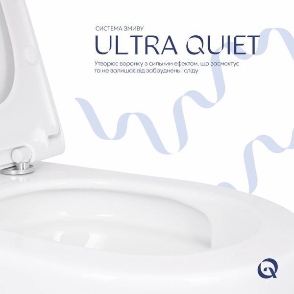 Унитаз подвесной Qtap Robin ML Ultra Quiet 490&times;365&times;325 мм, с сиденьем Soft-close MagLock, White QTROBML26W49621 SD00055745 фото