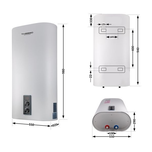 Водонагреватель электрический Thermo Alliance 80 л плоский вертикальный, мокрый ТЭН 2 кВт (0,8+1,2) DT80V20G(PD)/2 SD00046737 фото