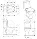 SOLO компакт-напольный гор.выпуск бачек 3/6л. нижн.подвод,сидение Duroplast Soft Close 97356 фото 2