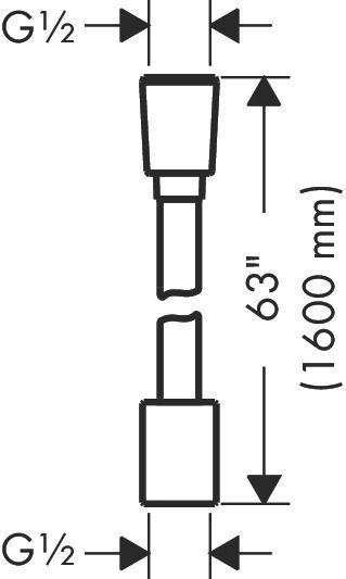 DESIGNFLEX шланг для душа 1600 мм, цвет черный матовый 94130 фото