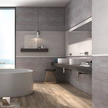 Плитка Geotiles Inox Rlv. Gris Rect 30x90 см 546380 фото