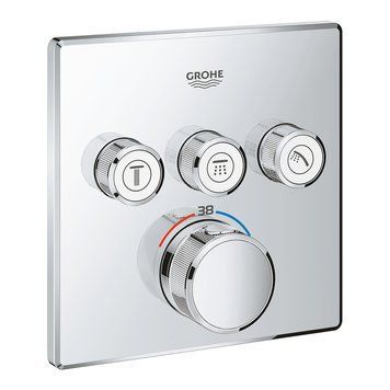 29126000 Grohtherm SmartControl Зовнішня частина термостату прихованого монтажу на 3 споживачі, хром (1 сорт) 401943 фото