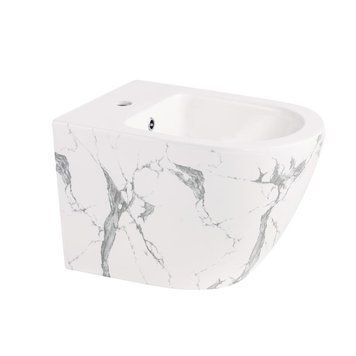 Биде подвесное Qtap Robin 515x370x350 мм, Marble QT13551381GMR SD00054287 фото