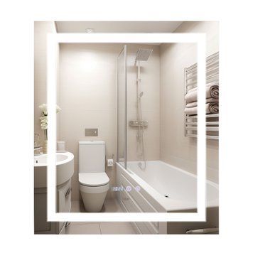 Зеркало Qtap Mideya (MI1) 700х800 с LED-подсветкой Touch, с антизапотеванием, диммером QT2078DCF7080W SD00051747 фото