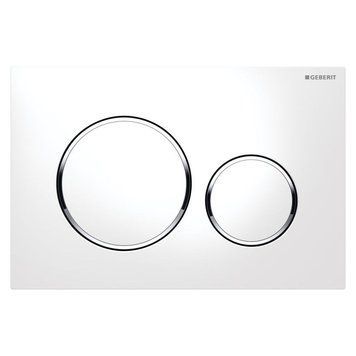 SIGMA20 ROUND смывающая клавиша для двойного смыва, белый/глянцевый хром 52231 фото