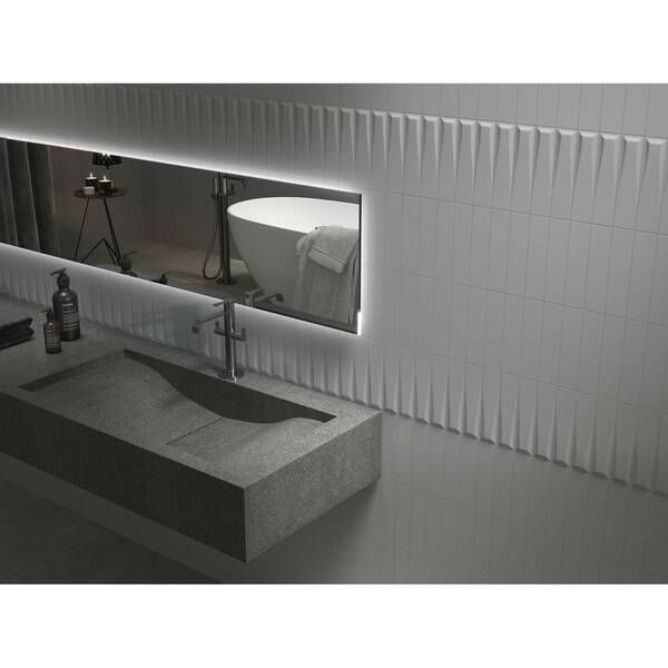 Плитка Ape Ceramica Three-D Flat Snow 5x20 см 479835 фото