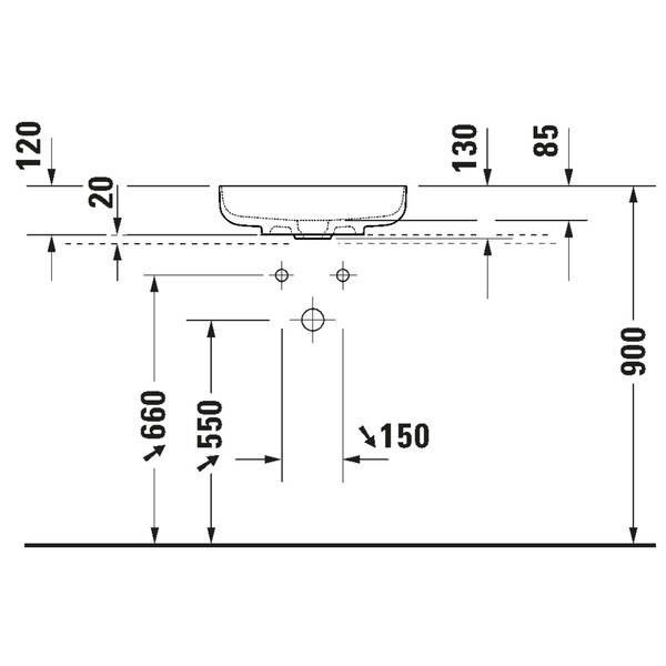 Раковина Duravit Vitrium 266146HB79 46 см синій матовий 552937 фото
