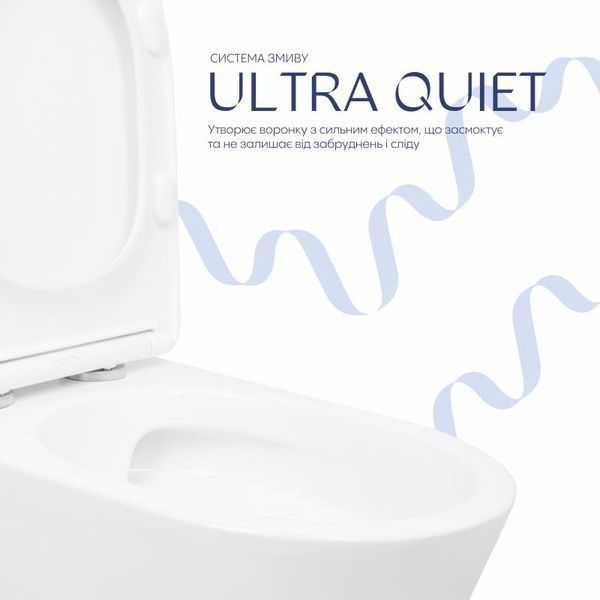 Унітаз підлоговий Qtap Arvin Ultra Quiet 630&times;350&times;795 мм з сидінням Soft-close, White QTARV27W49259 SD00055383 фото