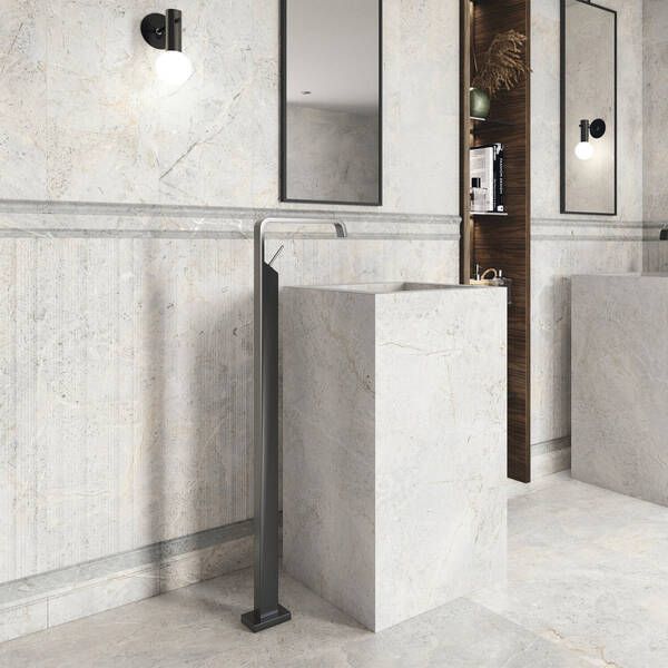 Фриз APE Cenefa Augustus Pearl 10х30 см 557737 фото