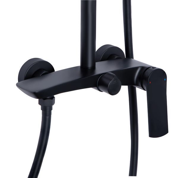 Душевая система для душа Qtap Slavonice на два потребителя QTSLA110BLM45914 Black Matt SD00052038 фото