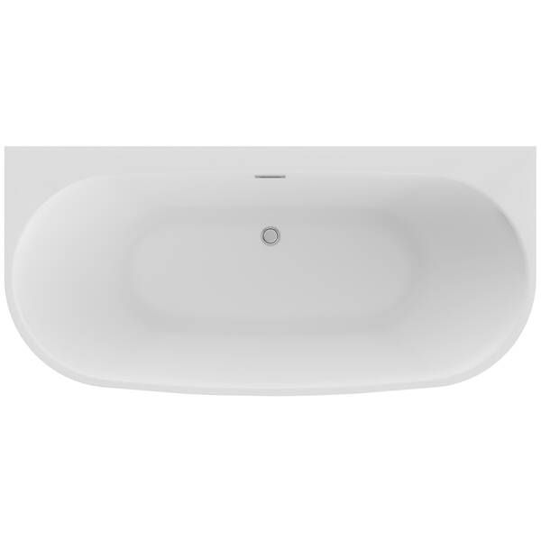Ванна Devit Optima Plus 17080140 пристенная 170х80 см с сифоном, белая 583549 фото