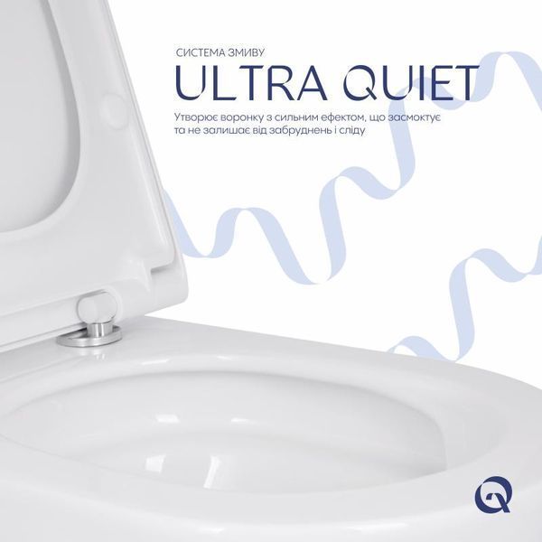 Унітаз підвісний Qtap Scorpio ML Ultra Quiet 490x365x325 мм, з сидінням Soft-close MagLock, White QTSCOML26W49622 SD00055746 фото